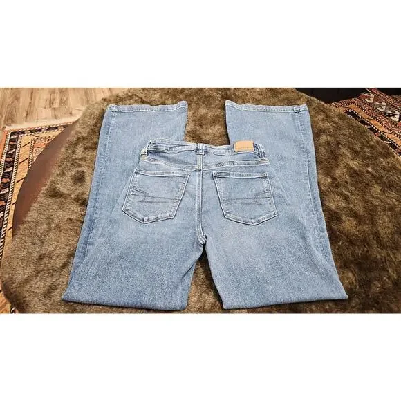 American Eagle Women's Blue Denim Jeans 5-Pocket Size 6 Inseam 32" - Picture 4 of 7